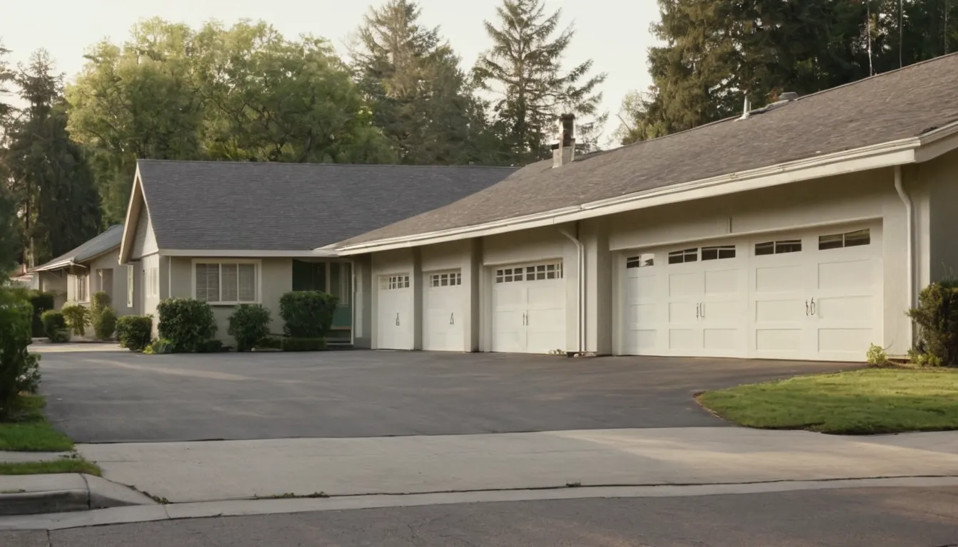 A quiet neighborhood street in the San Clemente area with garage doors on tract homes